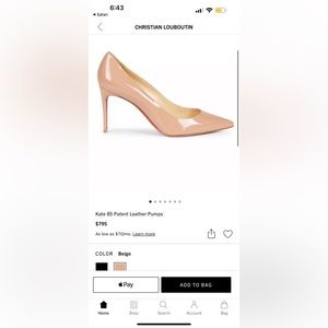 Christian Louboutin Kate 85 mm Patent leather beige